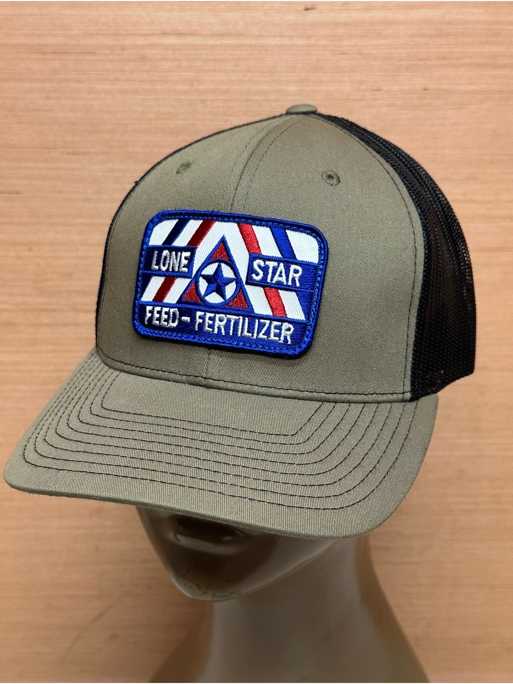 Lone Star Feed Fertilizer Green & Black Mesh Snap Back Trucker Hat Cap OSFA